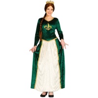 Costume dama medievale verde Fiona