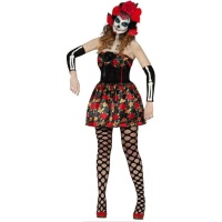 Costume scheletro Catrina da donna