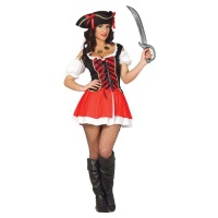 Costume pirata bucaniere corto da donna