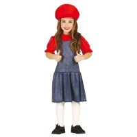 Costume idraulico rosso da bambina