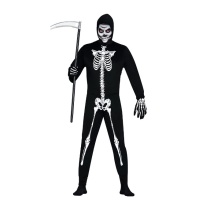 Costume scheletro incappucciato Halloween da adulto