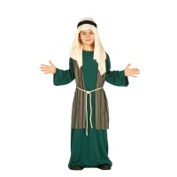 Costume ebraico con sciarpa verde da bambino