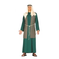 Costume ebraico con sciarpa verde da uomo