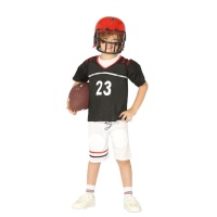 Costume rugbista nero da bambino