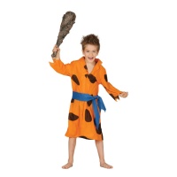Costume da cavernicolo arancione con cintura per bambino