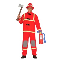 Costume da pompiere con cappello da uomo
