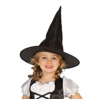Cappello da strega nero per bambini - 55 cm