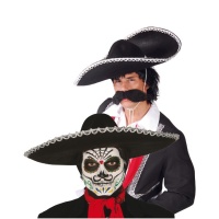 Cappello messicano nero - 55 cm