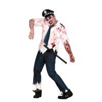 Costume poliziotto zombie da uomo
