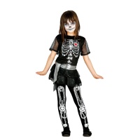 Costume da scheletro lussuoso per bambina