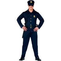Costume da poliziotto con cappello per uomo