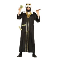 Costume da sceicco arabo nero