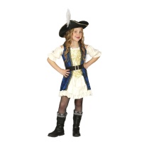Costume da pirata elegante con cappello da bambina