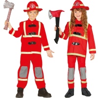 Costume pompiere con cappello da bambini