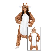 Costume da giraffa per adulti con cappuccio
