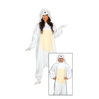 Costume orso polare bianco da adulto