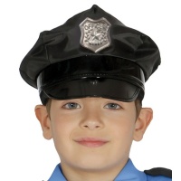 Cappellino nero della polizia per bambini - 62 cm