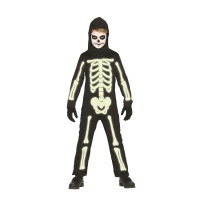 Costume scheletro luminiscente da bambino