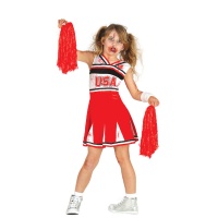 Costume da cheerleader zombie bambina