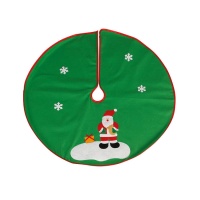 Tappeto albero natale verde con Babbo Natale - 90 cm