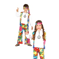 Costume hippie con stampa da bambini