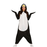 Costume pinguino con cappuccio da adulto