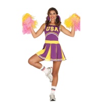 Costume viola cheerleader da donna