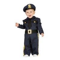 Costume poliziotto con cappellino da bebè