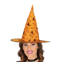 Cappello da strega arancione da donna - 56 cm