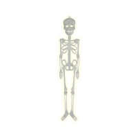 Figura scheletro fluorescente appeso - 75 cm