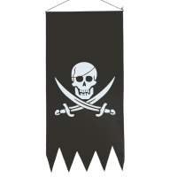Poster da appendere con teschio pirata - 43 x 86 cm