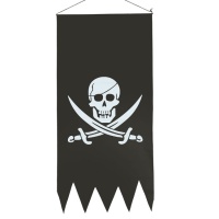 Ciondolo nero pirata con teschio - 43 x 86 cm