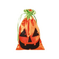 Sacchetto per dolci a forma di zucca in tessuto 20 x 12 cm - 1 unità