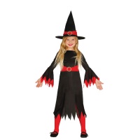 Costume strega rossa da bambina