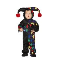 Costume Arlecchino con rombi colorati da bebè