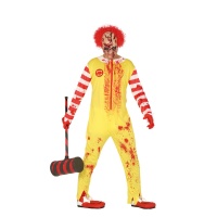 Costume clown assassino fast-food da uomo