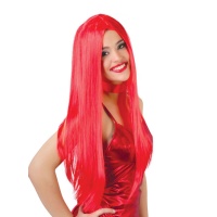 Parrucca lunga liscia rossa