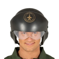 Costume Da Pilota Dell'Esercito Per Bambini - Tuta Verde Con Toppe, Cappello E Occhiali Da Aviatore, Taglia L