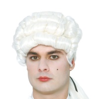 Parrucca bianca da marchese con riccioli