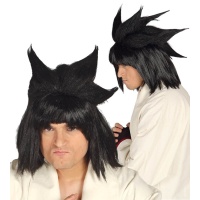 Parrucca nera manga con cresta