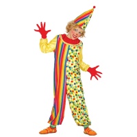 Costume clown pois e righe infantile