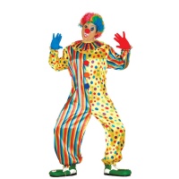 Costume clown pois e righe da uomo