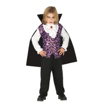 Costume vampiro lilla e nero da bambino