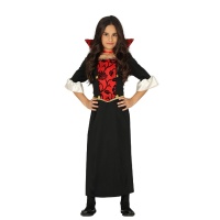 Costume vampiro rosso da bambina