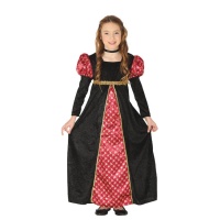 Costume elegante dama medievale da bambina