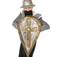 Scudo da guerriero medievale - 44 x 75 cm
