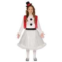 Costume vestito pupazzo di neve da bambina