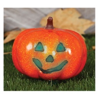 Zucca di Halloween con luce 16 cm