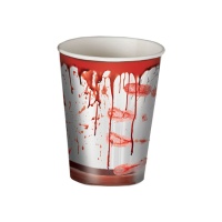 Bicchieri di cartone con macchie di sangue da 256 ml - 6 unità