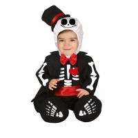 Costume scheletro con cappellino da bebè